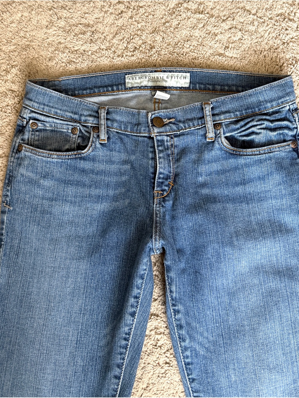 Vintage Abercrombie & Fitch Y2K 90s Emma Low Rise Bootcut Jeans Size 6 6S Boot - Picture 6 of 8
